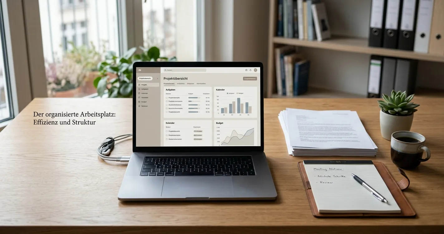 Schreibtisch mit Laptop und Notizblock zum Vergleich von 10 Euro Bonus ohne Einzahlung