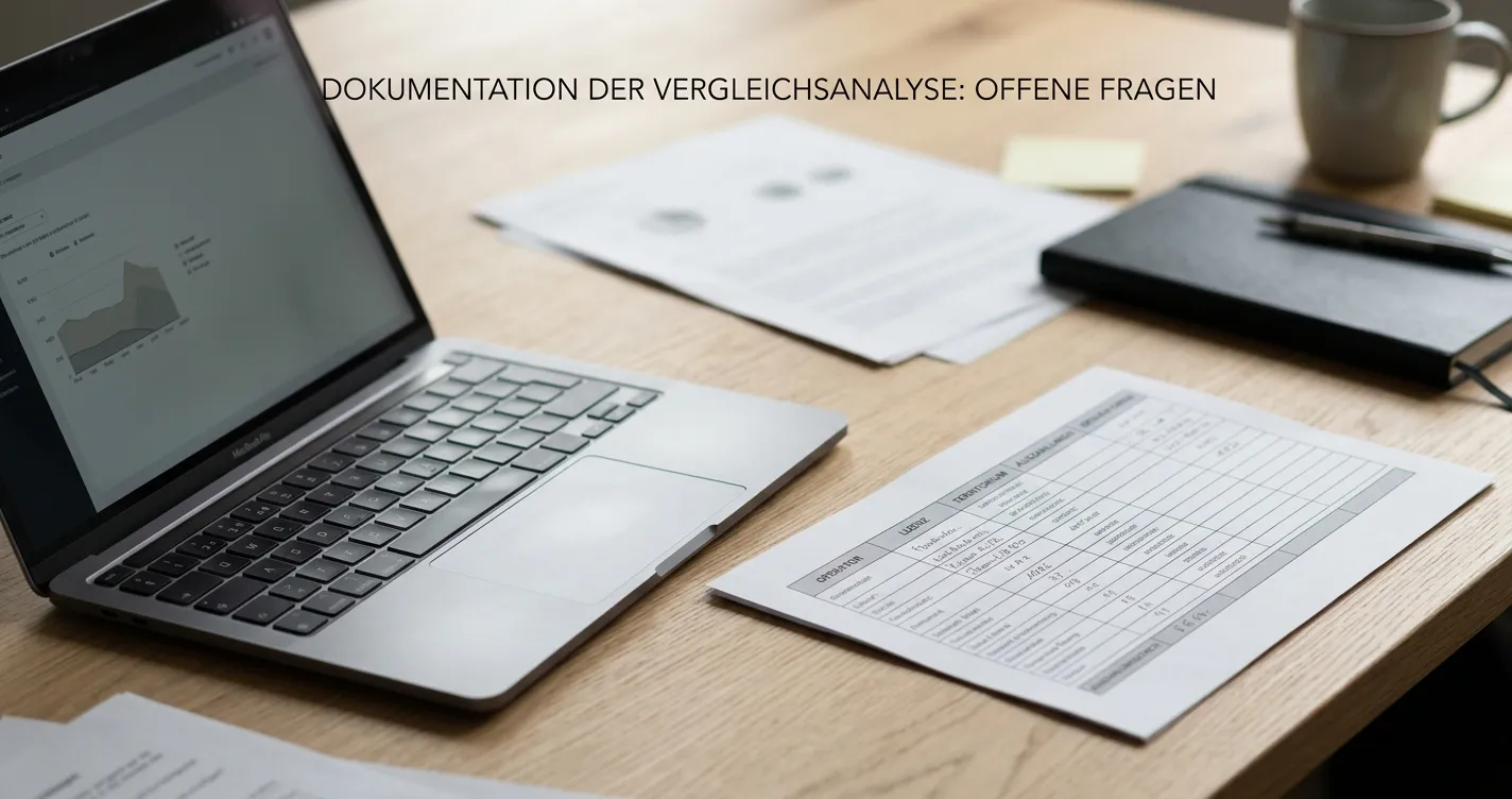 Neutrale Vergleichstabelle mit Lizenzspalten und markierten offenen Nachweisen