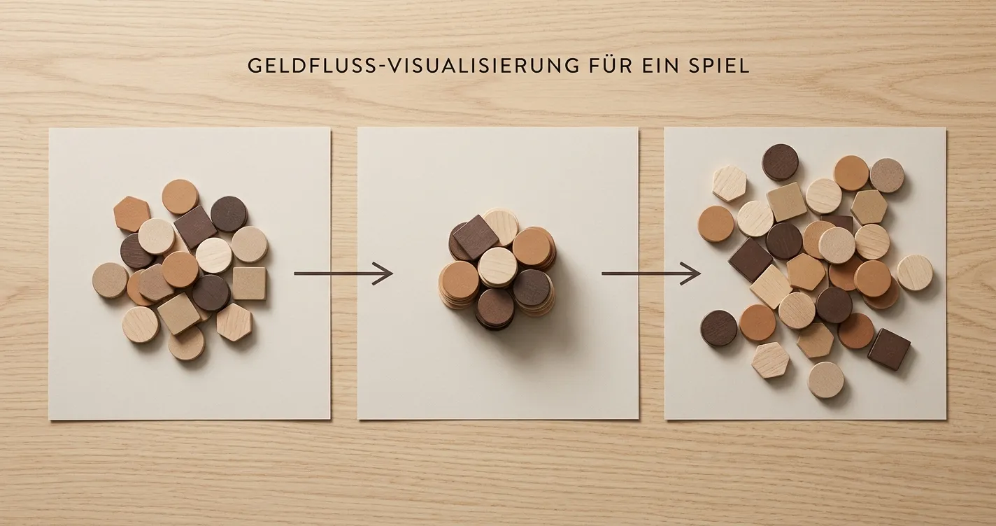 Drei getrennte Bereiche für Einzahlung, Spieleinsatz und Auszahlung