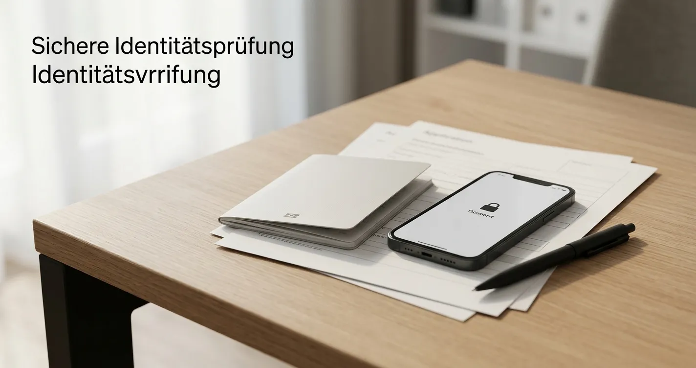 Neutrale Auszahlungskontrolle mit Dokumenten und Smartphone