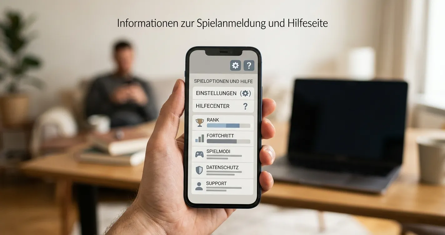 Auszahlungsquote eines Spiels im Hilfemenü selbst nachprüfen