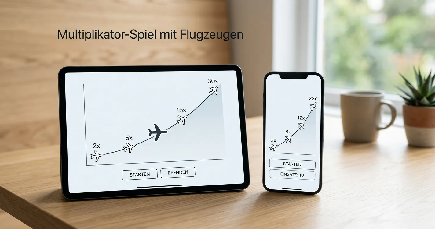 Smartphone und Tablet mit neutraler Crash-Spiel-Oberfläche ohne Markenlogo