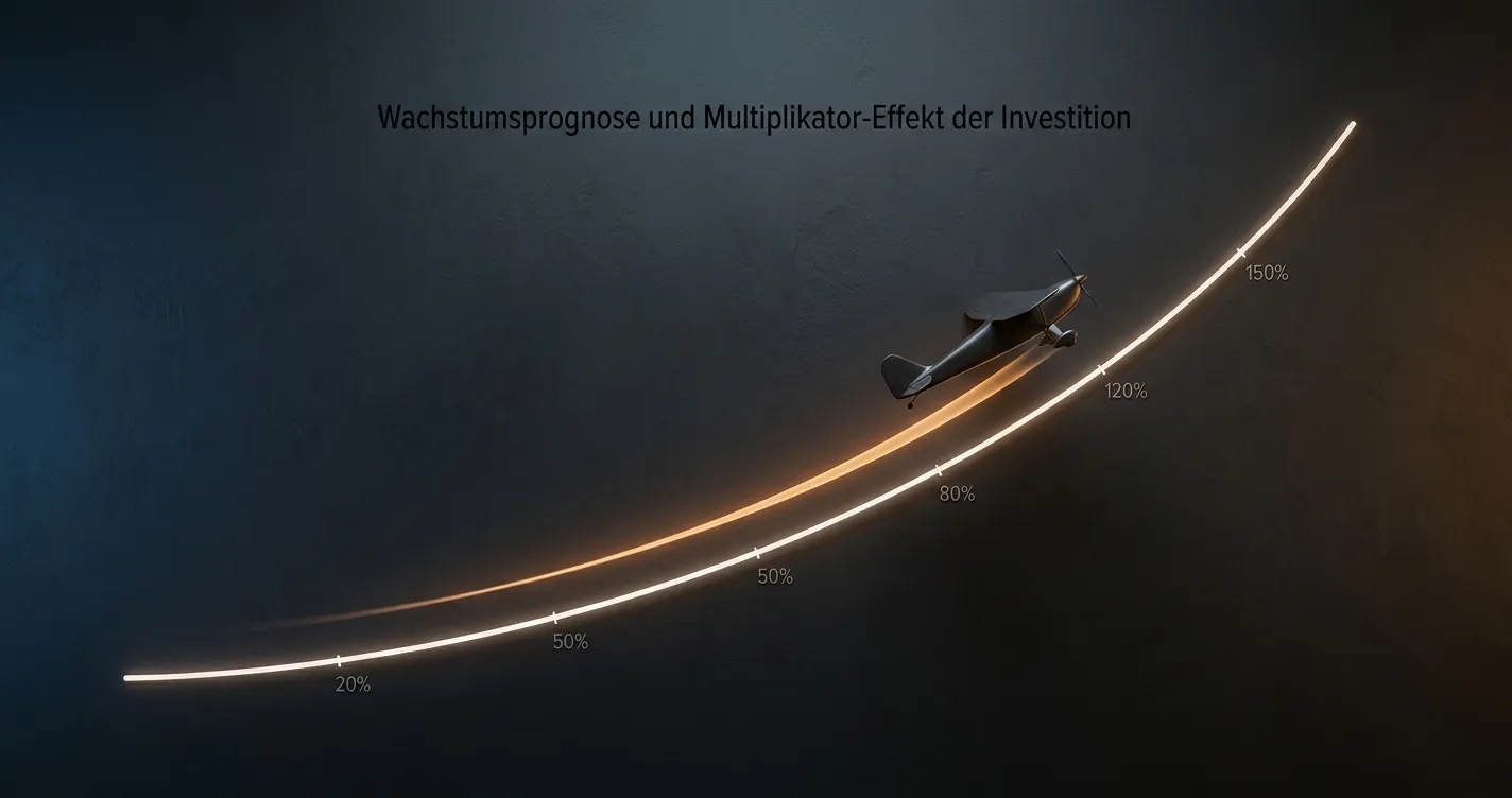 Aviator Crash-Spiel mit Flugzeug und steigender Multiplikatoranzeige