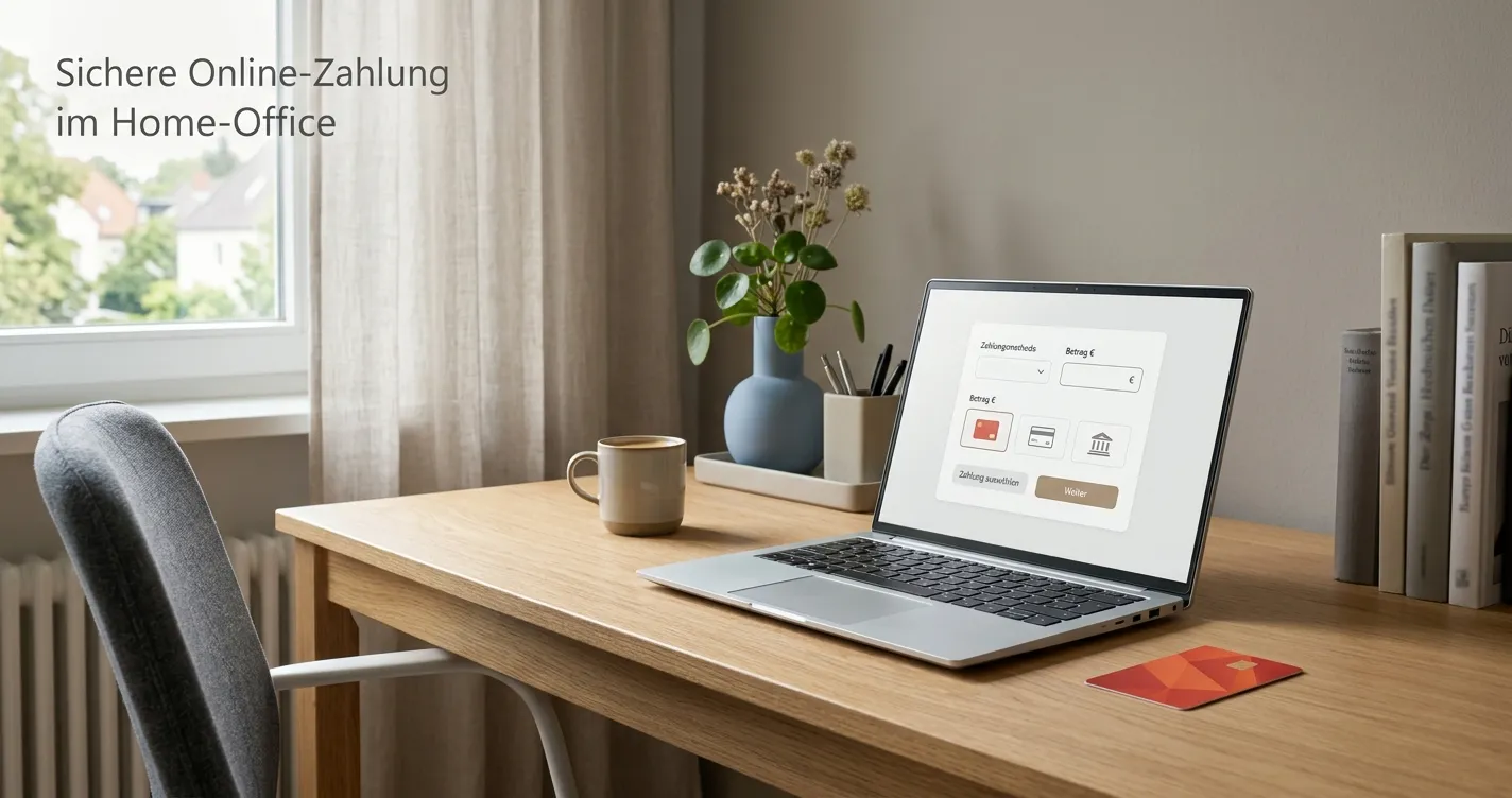 Mastercard-Zahlung im deutschen Online-Casino am Laptop