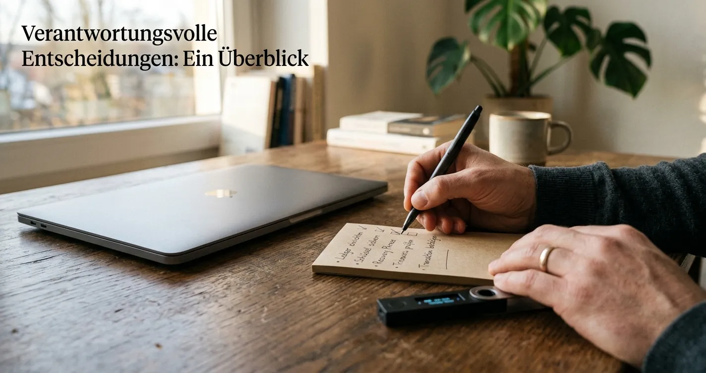 Handschriftliche Prüfliste mit Lizenz, Geldbörse, Netzwerk und Auszahlung