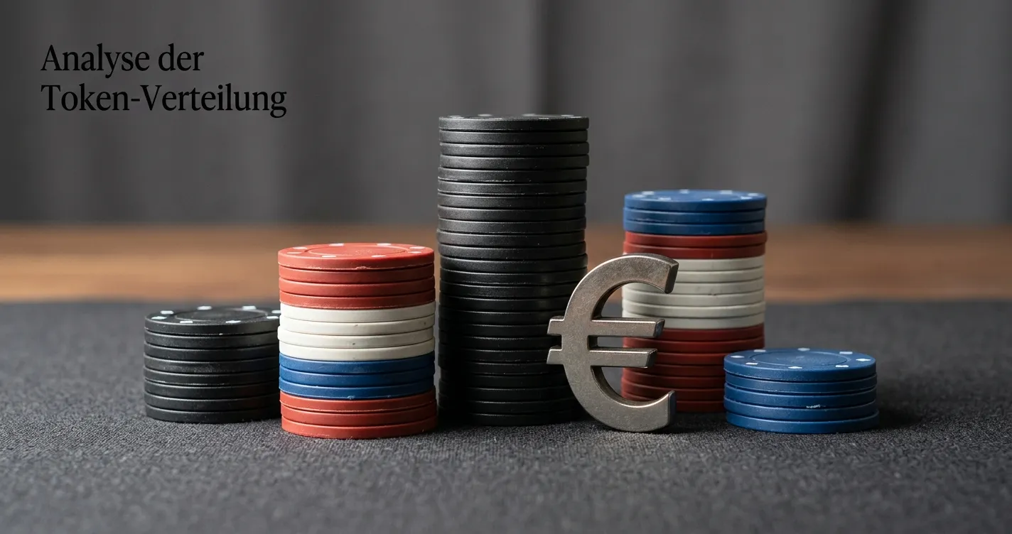 Stapel abstrakter Spielchips ohne Wertangabe neben einem Euro-Symbol