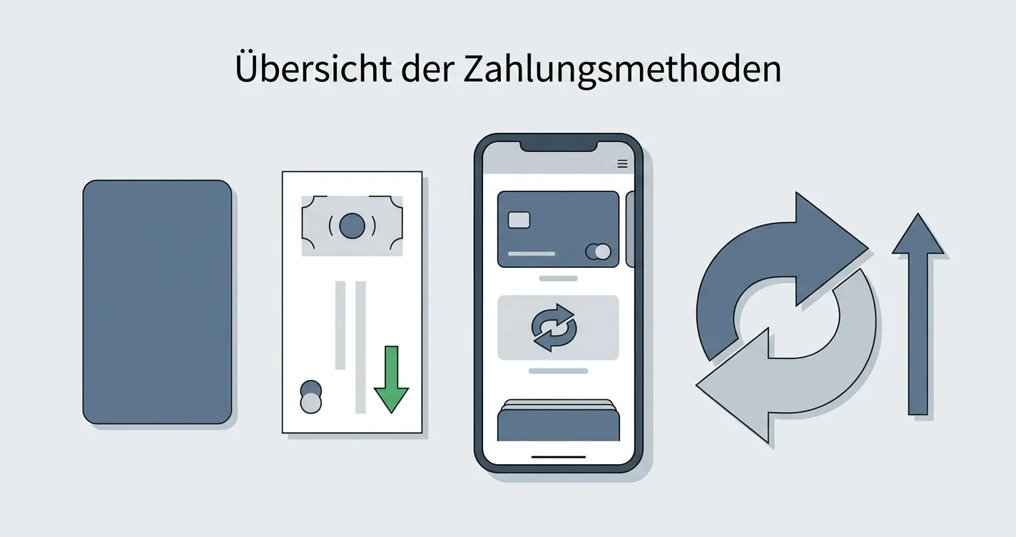 Übersicht der Zahlungsmethoden bei deutschen Online-Casinos mit PayPal und Banküberweisung