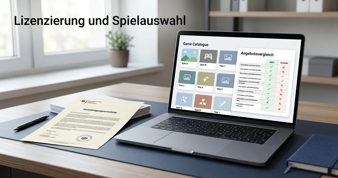 Neutraler Vergleich deutscher Spielangebote mit Lizenzdokument