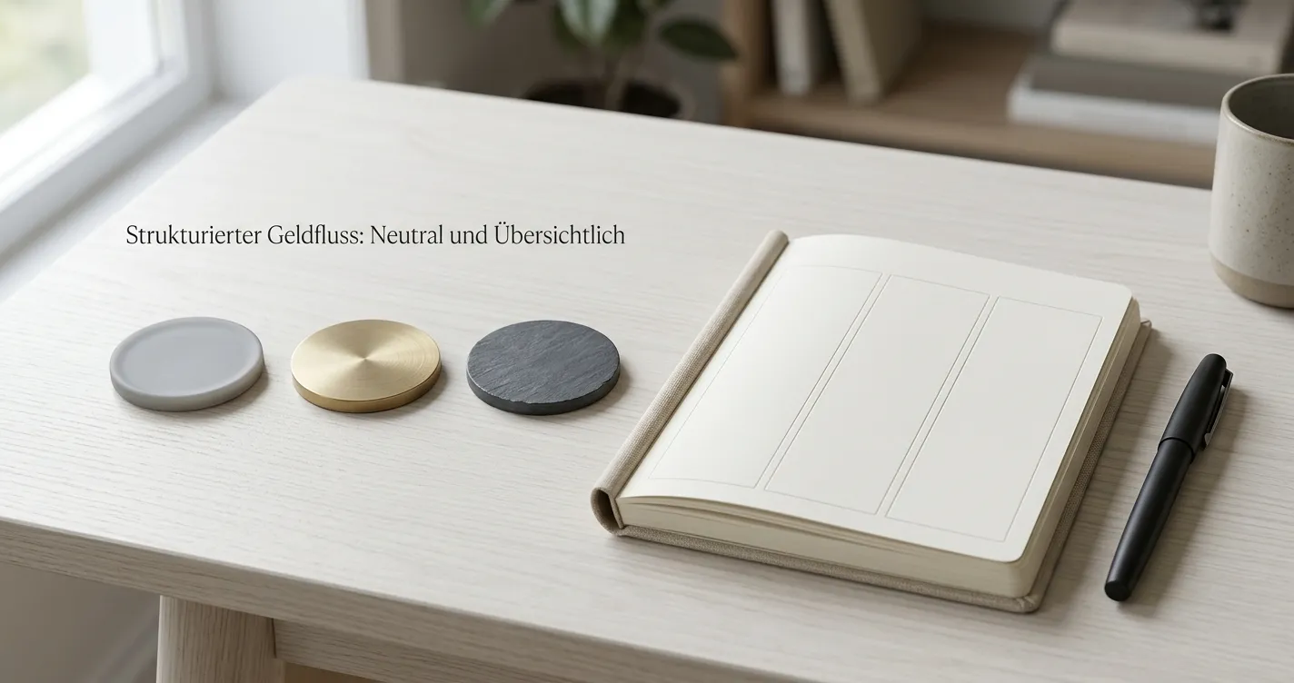 Drei getrennte neutrale Symbole für Einzahlung, Einsatz und Auszahlung