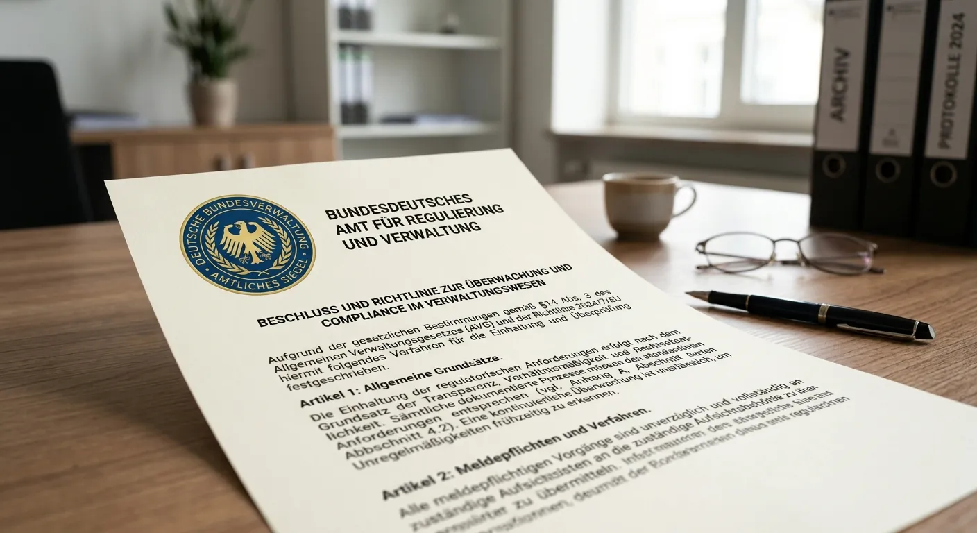 Offizielles Dokument mit generischem Behördensiegel