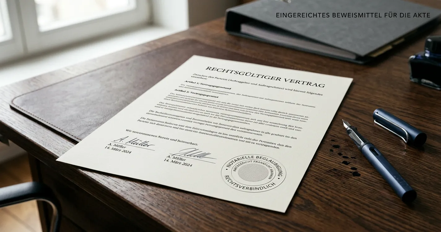 Amtliches Dokument mit Stempel als Symbol für die deutsche Glücksspielregulierung