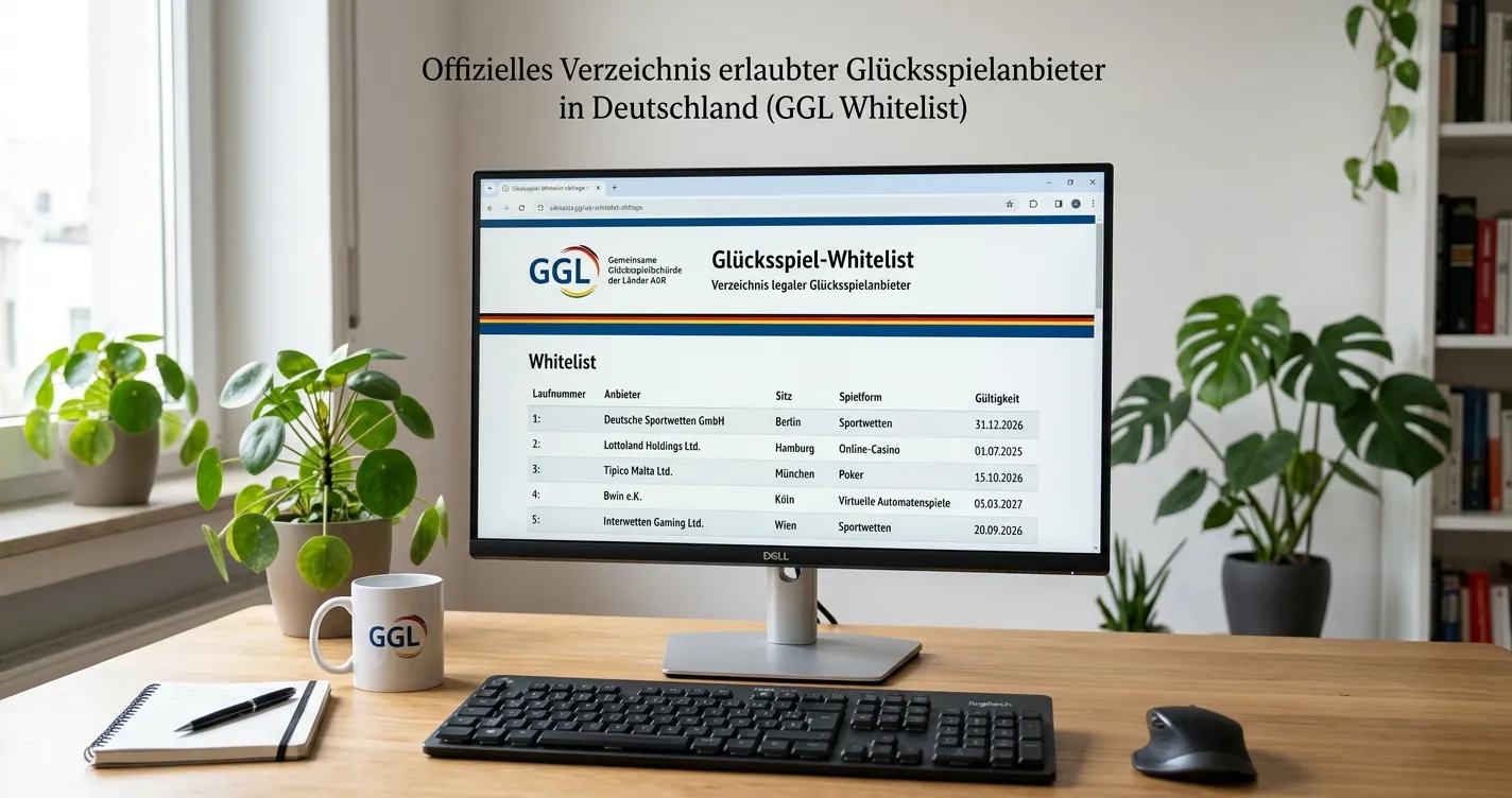 Offizielles GGL-Whitelist-Dokument auf Desktop-Bildschirm