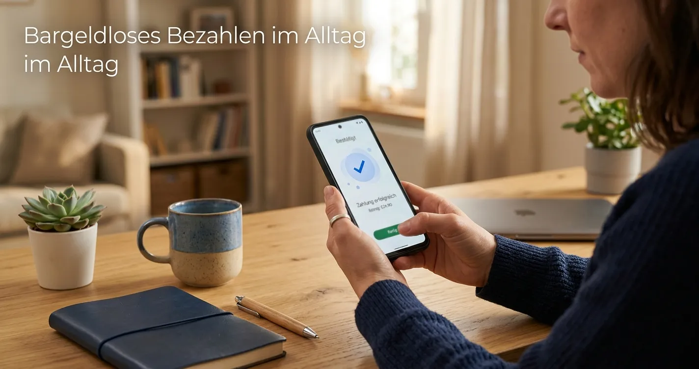 Android-Smartphone mit neutraler Google-Pay-Bestätigung und Casino-Kassenansicht
