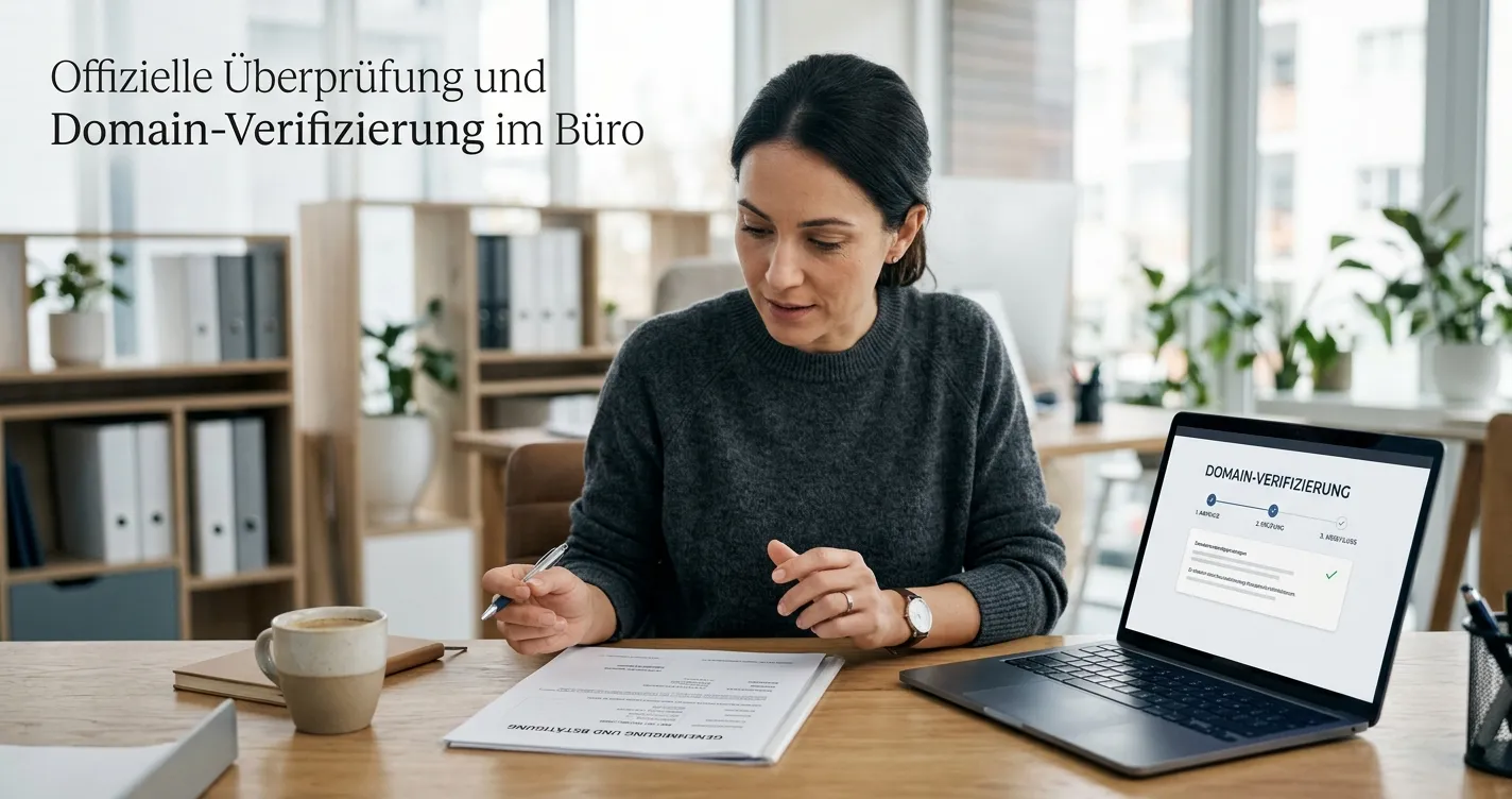 Amtliche Prüfung einer Casino-Domain neben neutralen Zahlungsinformationen