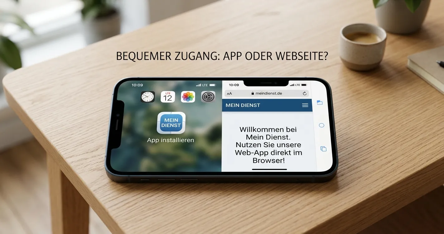 Natives App-Icon und mobiler Browser als zwei Wege zum Handy-Casino
