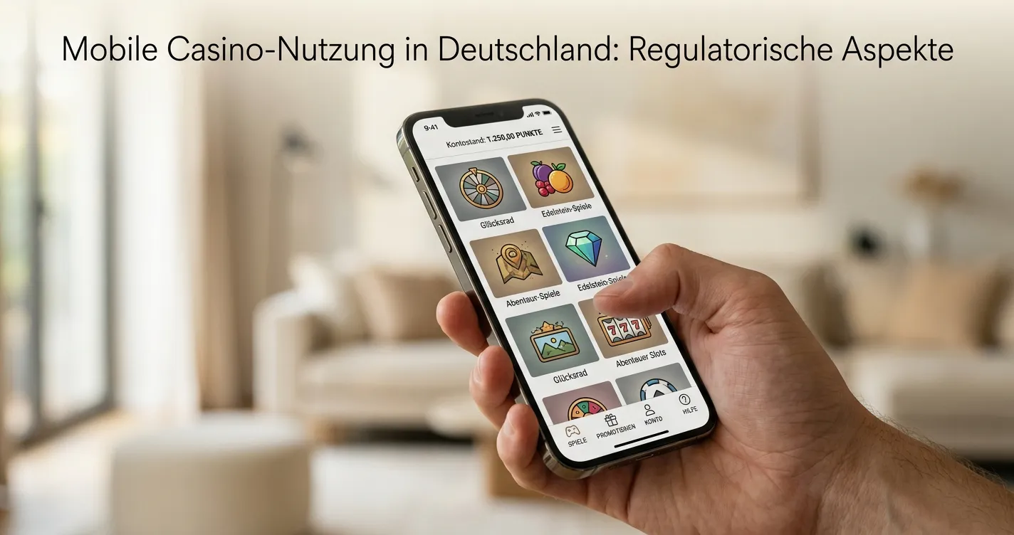 Smartphone mit mobilem Echtgeld-Casino unter deutscher GGL-Lizenz