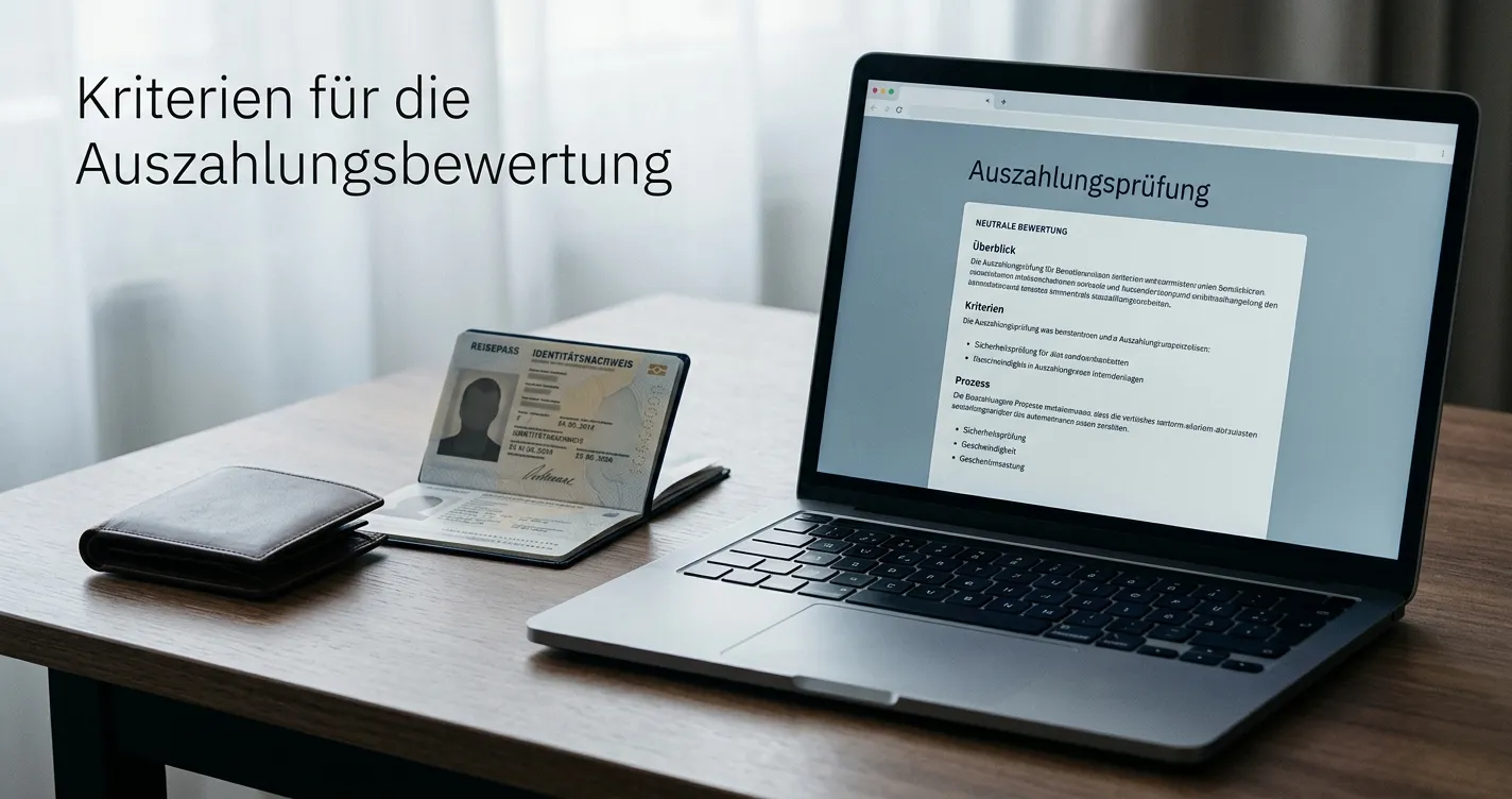 Neutrales Auszahlungsformular mit Wallet- und Bankoptionen