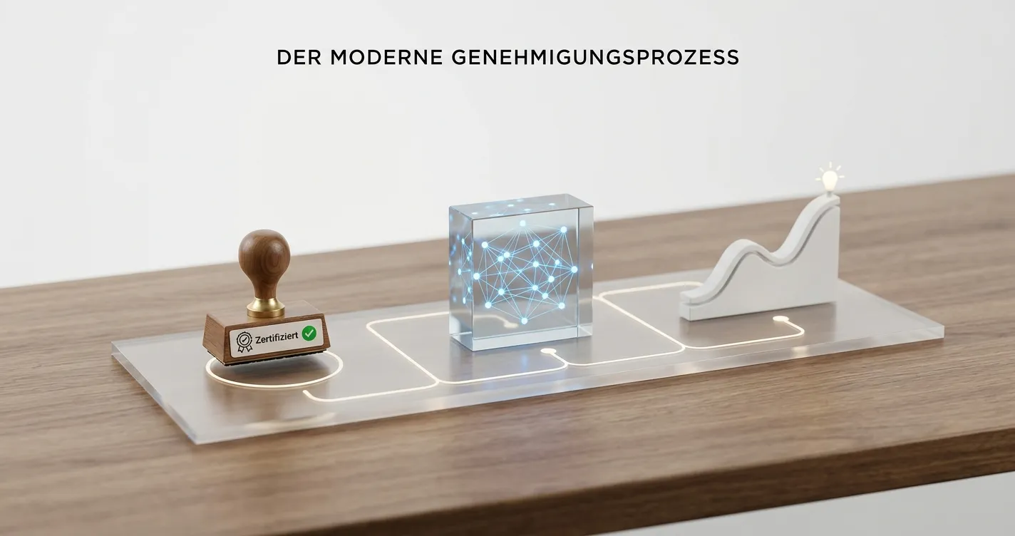 Dreistufige Auszahlungsskizze mit interner Prüfung, Blockchain-Bestätigung und Netzwerkauslastung