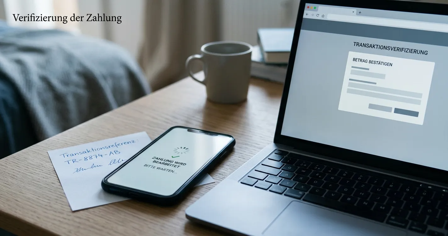Litecoin-Auszahlung mit Transaktions-ID und neutraler Wallet-Ansicht