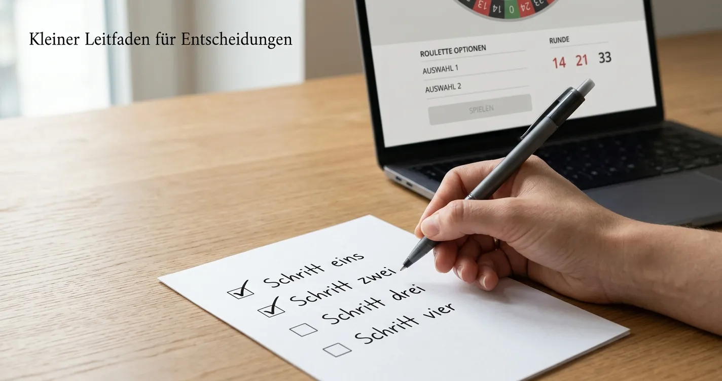 Checkliste mit vier Prüffeldern für legales Live-Roulette
