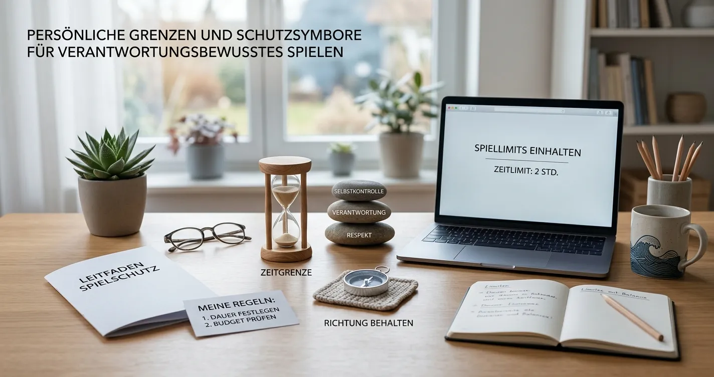 Ruhiger Schreibtisch mit persönlichen Spielgrenzen und getrennten Schutzsymbolen