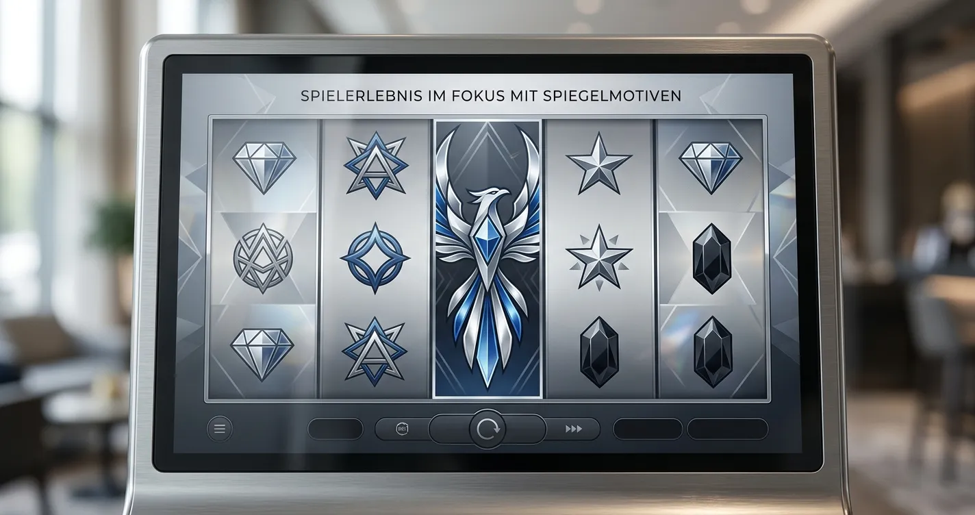 Neutrale Slot-Walzen mit expandierenden Symbolen und Spiegelmotiv