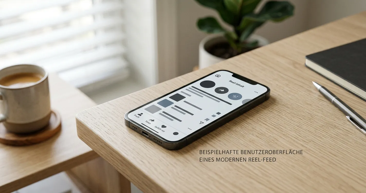 Smartphone mit neutraler Spielautomatenoberfläche auf einem ruhigen Schreibtisch