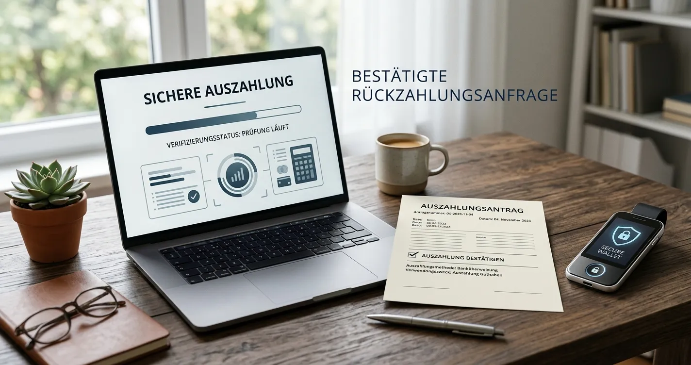 Auszahlung aus einem Casino auf eine digitale Wallet mit neutraler Verifizierungsnotiz