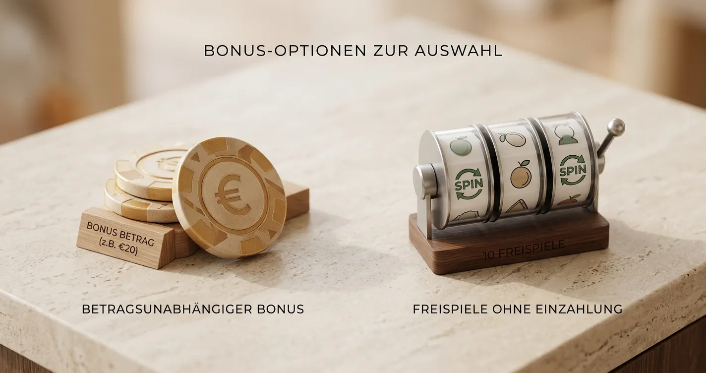 Bonusguthaben und Freispiele ohne Einzahlung Konzept