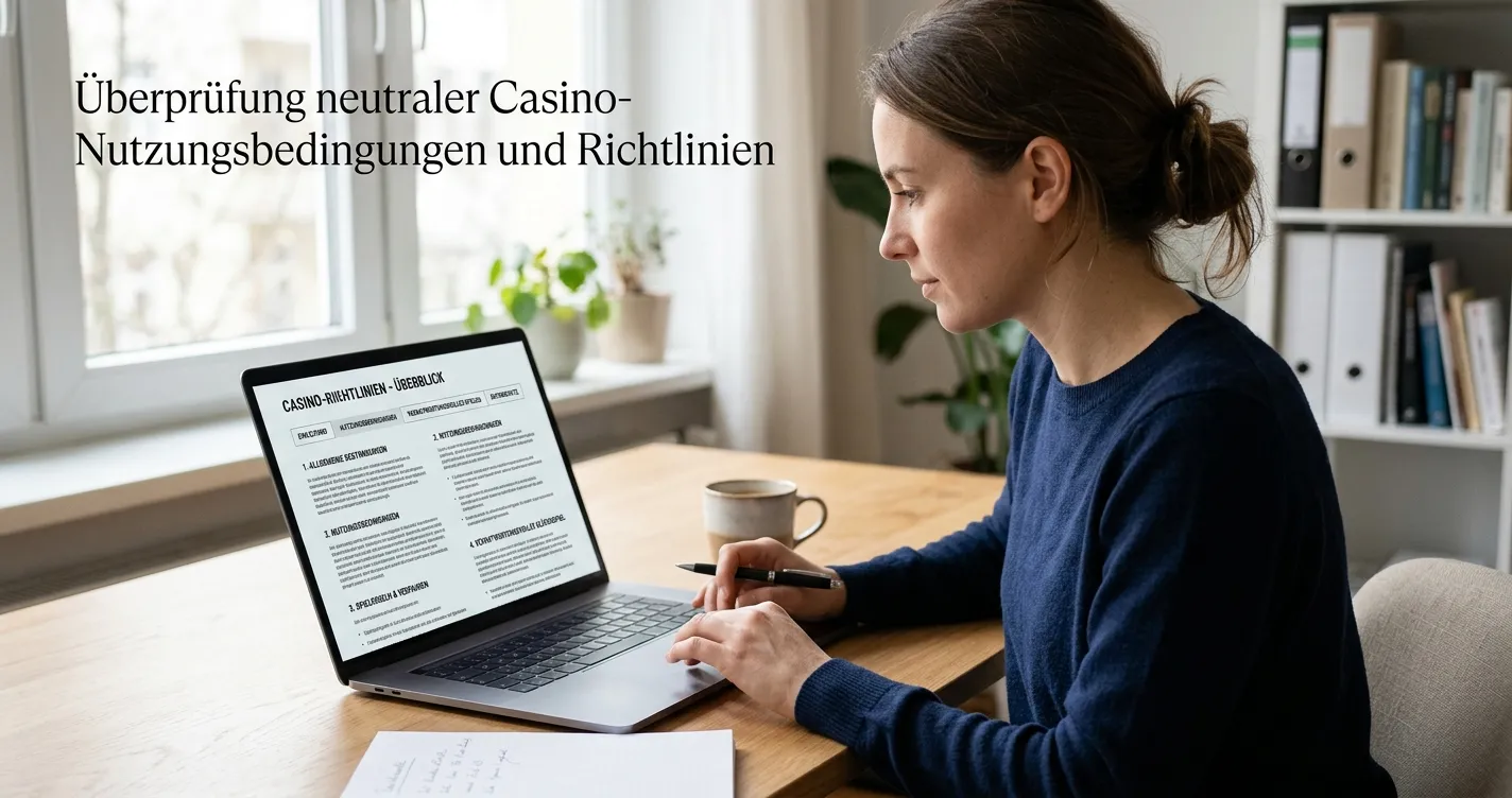 Person prüft mehrere neutrale Angebotsbedingungen an einem Laptop