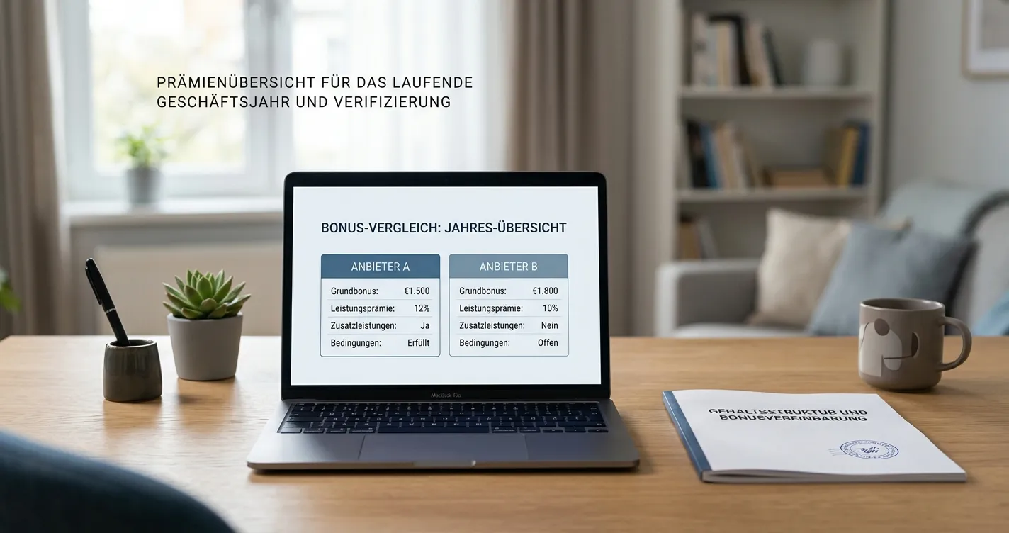 Prüfunterlagen und Laptop zum 500-Prozent-Bonus im deutschen Casino