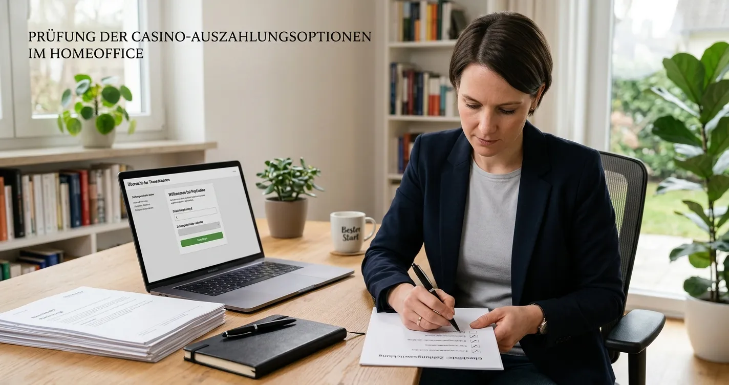 Checkliste mit Domain-, Lizenz- und Kassenprüfung neben einem Laptop