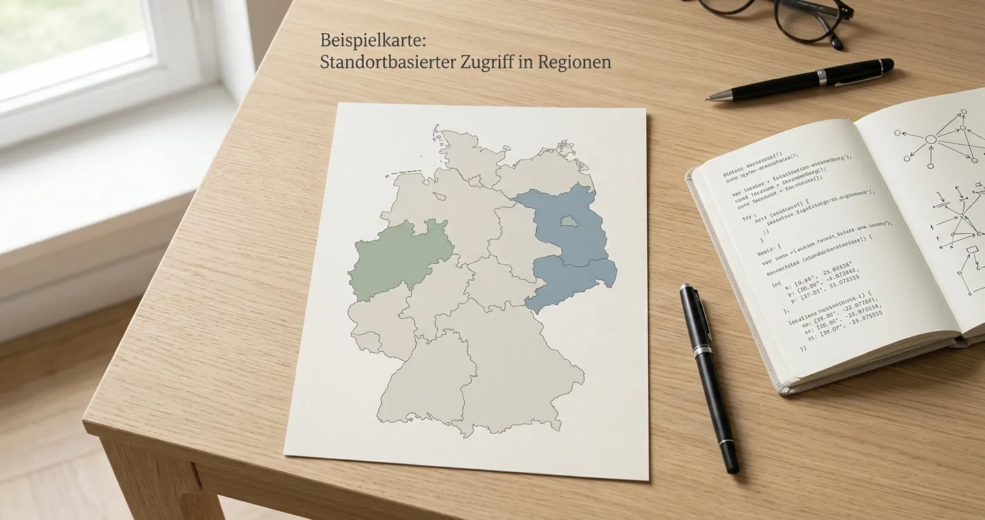 Karte Deutschlands mit regional markierten Spielbereichen