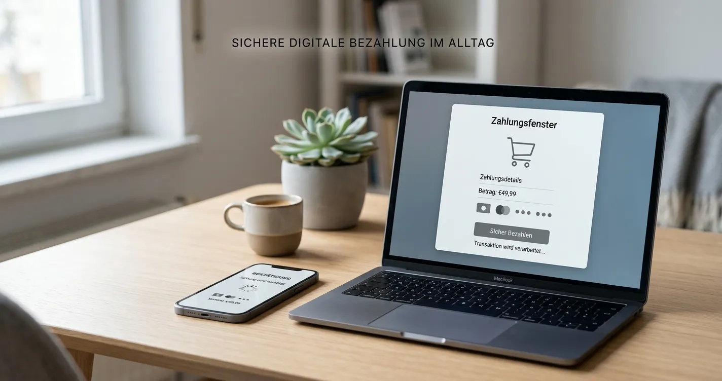 Smartphone neben neutralem Zahlungsfenster für deutsche Online-Casinos