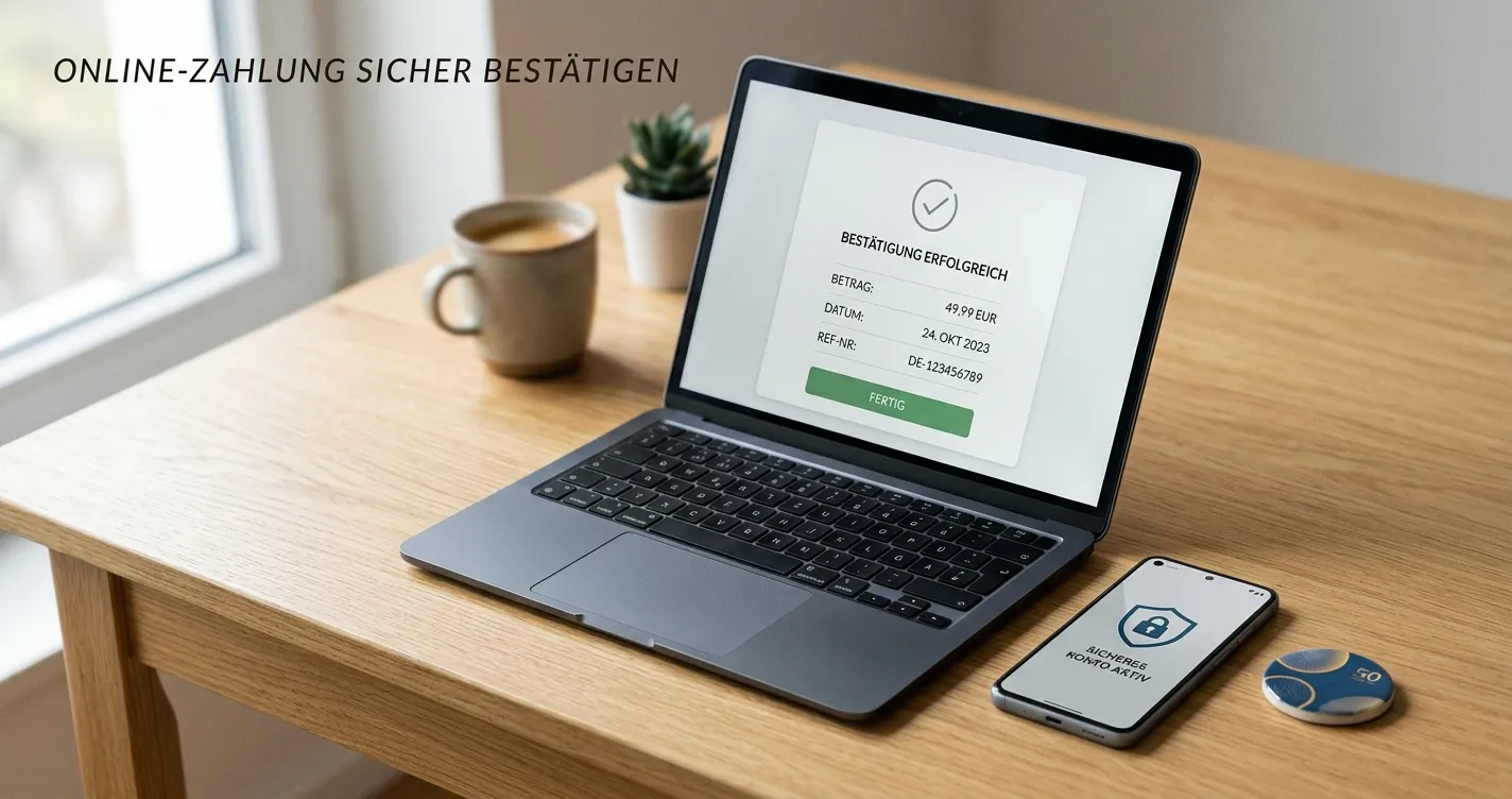 Registriertes Paysafecard-Konto neben neutraler Casino-Kassenseite