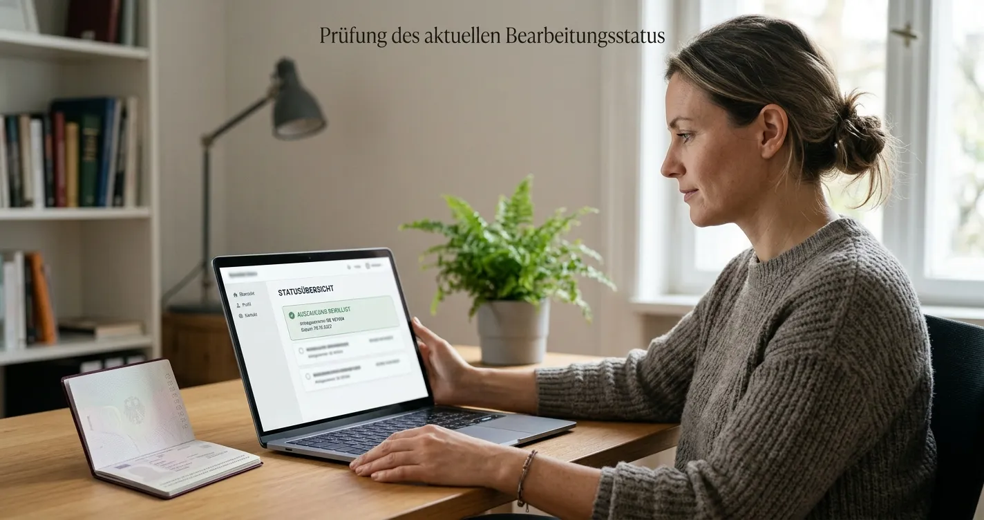 Person prüft eine neutrale Auszahlung mit E-Wallet und Identitätsdokumenten