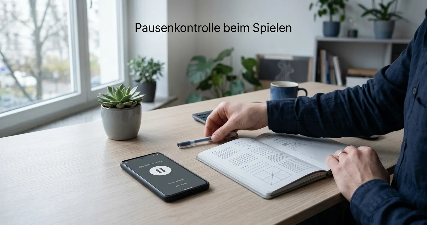 Ruhige Büroszene mit Notizblock zu Limits und einer neutralen Sperrfunktion