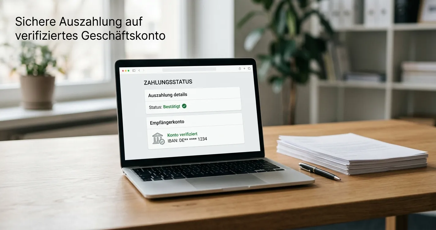 Geprüfte Casino-Zahlung mit Bankkonto und Auszahlungshinweis