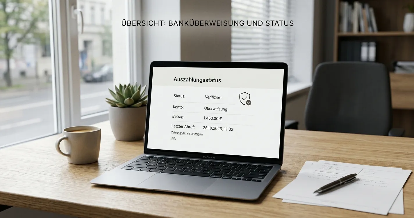 Auszahlungsstatus eines deutschen Casinos mit verifiziertem Bankkonto