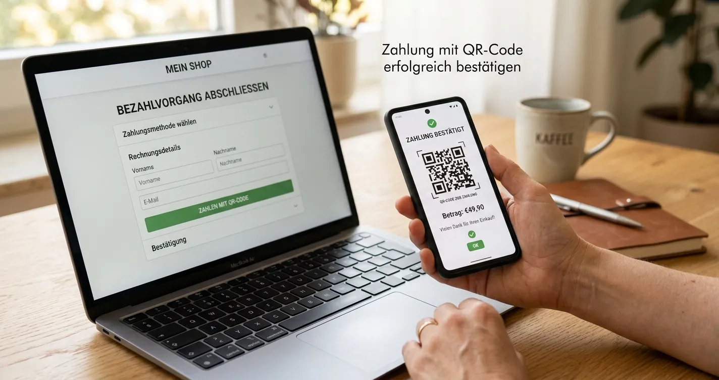 QR-Code und Smartphone-App für eine TWINT-Einzahlung im Online-Casino