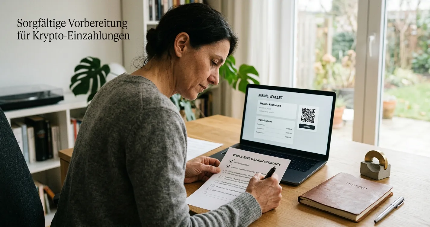Checkliste mit Lizenz, Netzwerk und kleiner Testauszahlung auf einem Schreibtisch