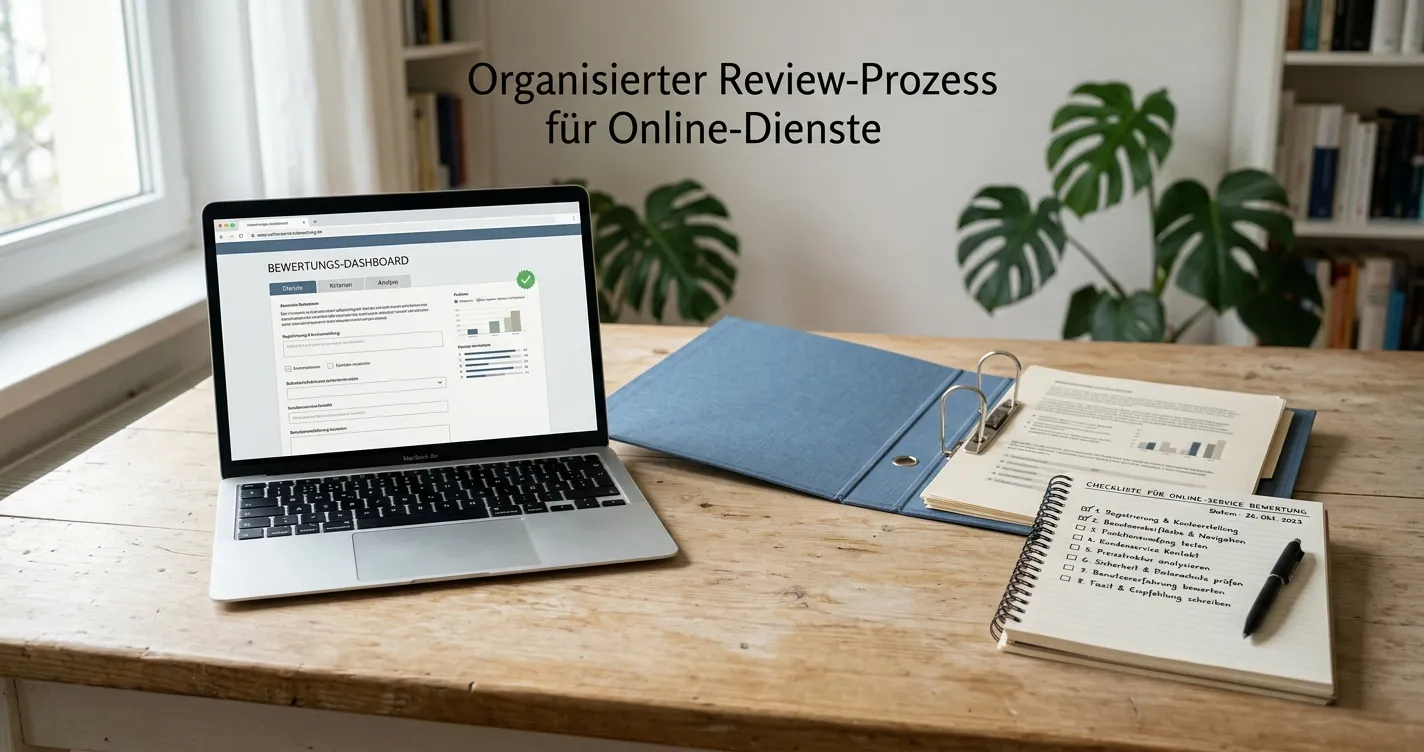 Ordner mit deutscher Whitelist-Notiz und geordneter Checkliste