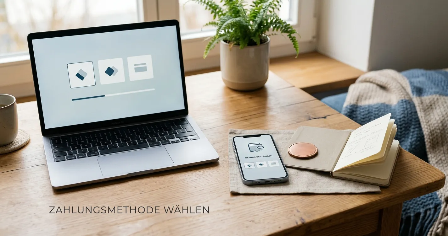 Neutrale Zahlungsübersicht für eine kleine Online-Casino-Einzahlung