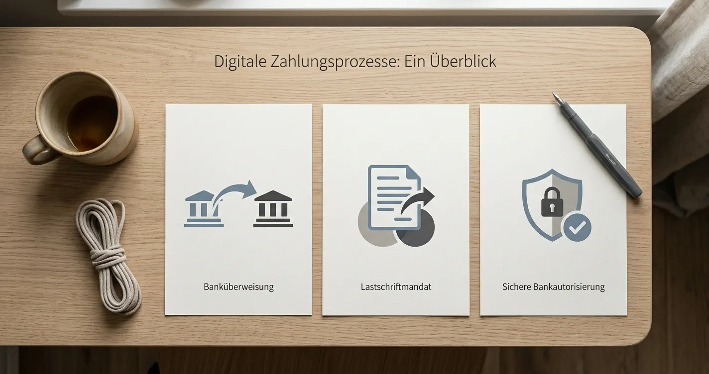 Neutrale Übersicht alternativer Bank- und Wallet-Zahlungswege